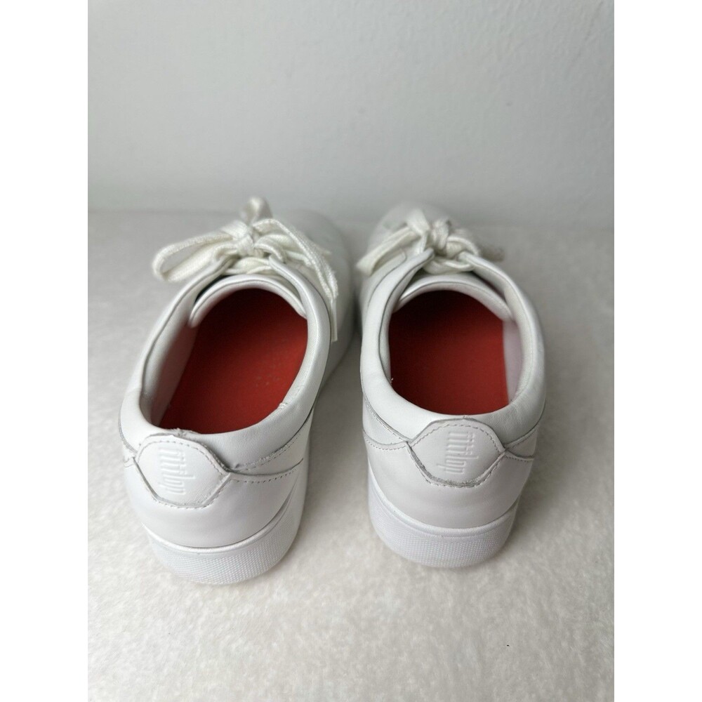 Fitflop Rally White Leather Sneakers Comfort Technology Women’s 7.5 EU 38.5 - Picture 2 of 12